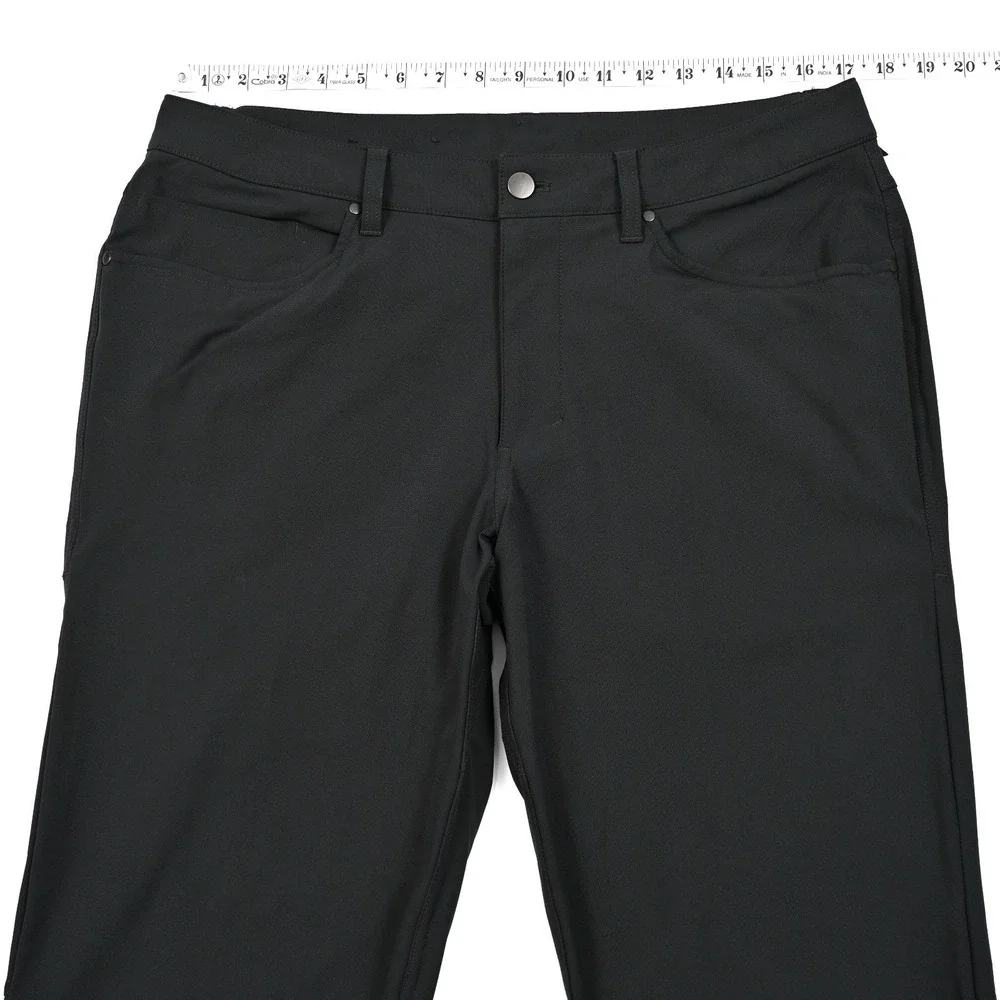 Lululemon Mens 33 (34x33) Gray Chino ABC Chino Pant Warpstreme Athleisure M5ADFS